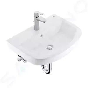 Grohe Bau Ceramic - Súprava umývadla 550 mm a batérie Start Edge s výpusťou, alpská biela/chróm - 39471000